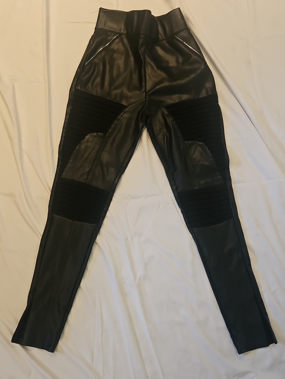 Black Leather Look Pants